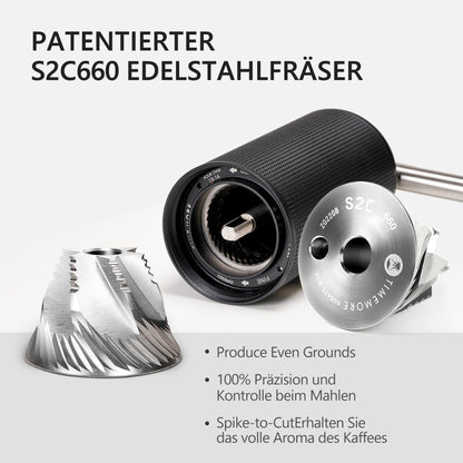 TIMEMORE Chestnut C3S Pro Manuelle Ganzmetall Kaffeemühle – Schwarz