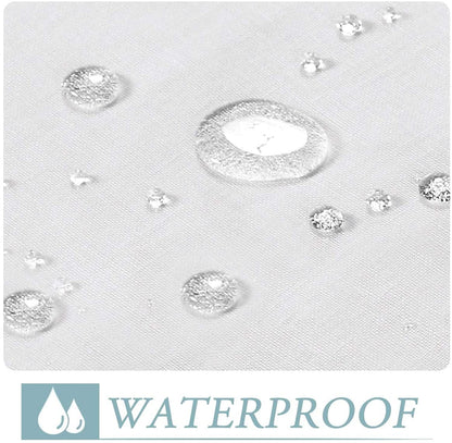 LINFKY Outdoor Vorhänge wasserdicht 2er-Set weiss 132 x 240 cm