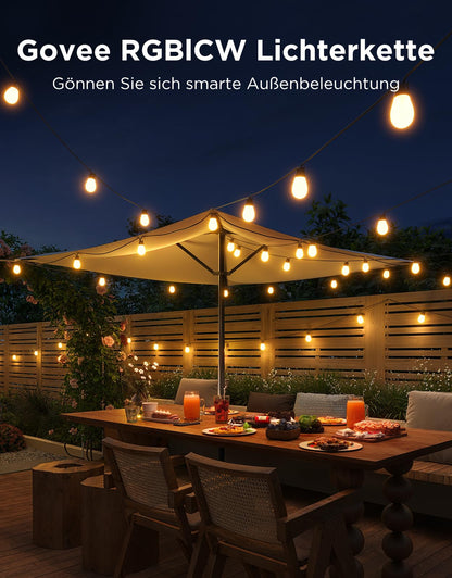 Govee RGBICW LED Lichterkette Aussen 30M - App & Sprachsteuerung