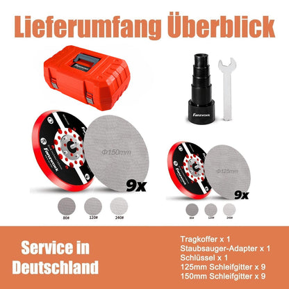 FANZWORK HG0024 Bürstenloser Exzenterschleifer 125/150mm