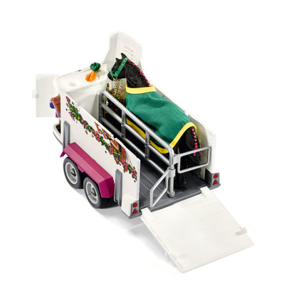 Schleich Horse Club Pick-up mit Pferdeanhänger 42346, 38-teiliges Set