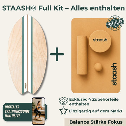 STAASH® Balance Board für Gleichgewicht & Fitness - Full Kit