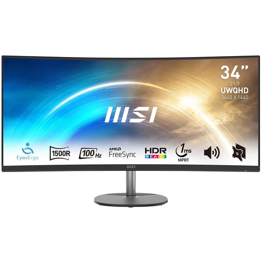 MSI PRO MP341CQDE Curved Business Monitor – 34 Zoll Schwarz