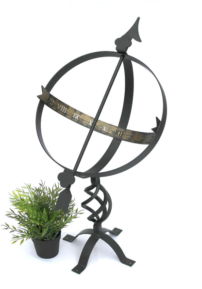 DanDiBo Sonnenuhr Garten Schwarz 70 cm Schmiedeeisen