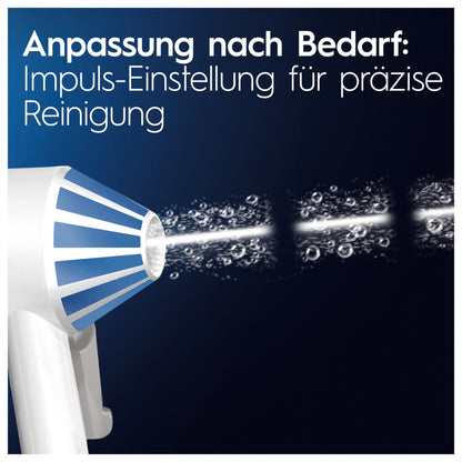 Oral-B AquaCare 4 Munddusche - Kabellos, Weiss/Blau