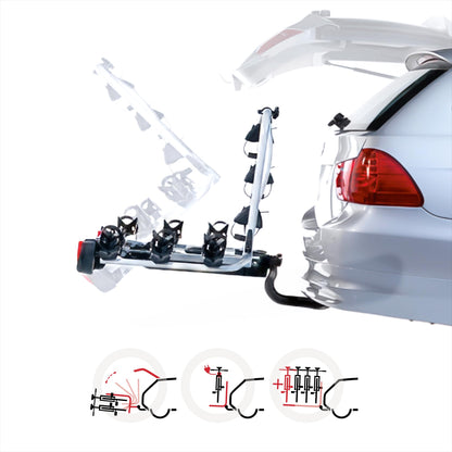 Atera Strada Sport 3 Kupplungsträger für 3 Fahrräder - silber