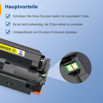 Palmtree Kompatibel für HP 415X Toner Set - 4er-Pack XL