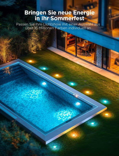 Govee Bodenleuchten RGBIC WW Aussen – 15er-Pack, 15m Kabel