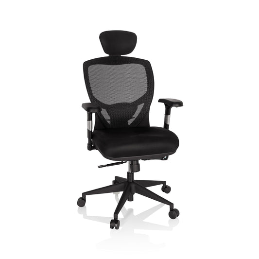 hjh OFFICE Venus Base Profi Bürostuhl - Schwarz 657100, ergonomischer Drehstuhl für lange Sitzphasen am Arbeitsplatz.