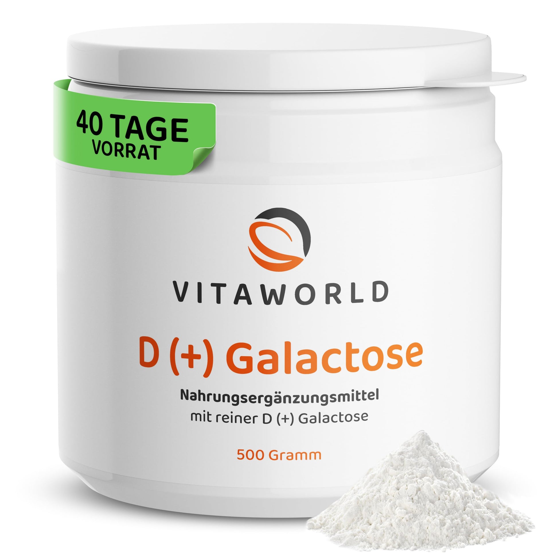 Vita World D(+) Galactose Pulver 500 g – hochreiner Einfachzucker