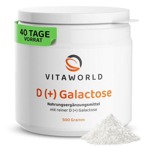 Vita World D(+) Galactose Pulver 500 g – hochreiner Einfachzucker