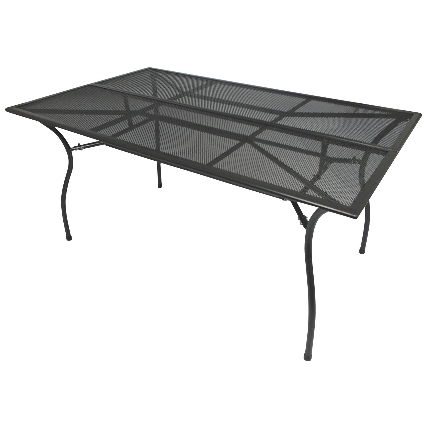 DEGAMO Classic Gartentisch 90x150cm rechteckig anthrazit. Bietet Fläche für Speisen und Getränke im Außenbereich.