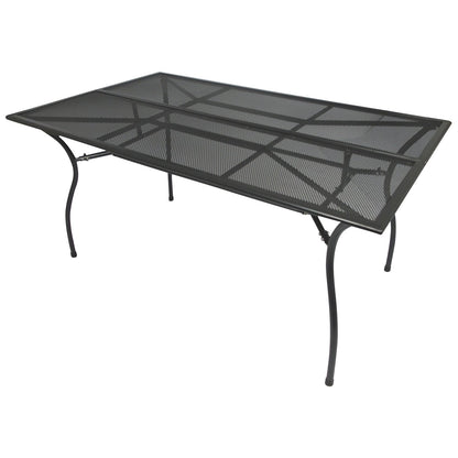 DEGAMO Classic Gartentisch 90x150cm rechteckig anthrazit. Bietet Fläche für Speisen und Getränke im Außenbereich.