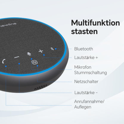 N newline Konferenzlautsprecher mit Mikrofon, Bluetooth und USB-C
