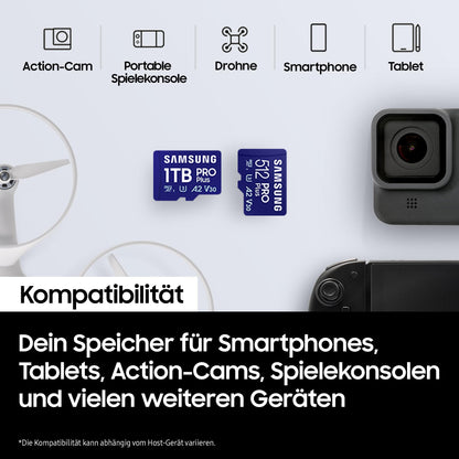 Samsung PRO Plus (2023) microSD-Karte 1 TB mit SD-Adapter