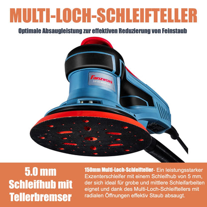 FANZWORK HG0024 Bürstenloser Exzenterschleifer 125/150mm