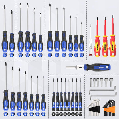 SORAKO Schraubendreher-Set, 118-teilig, magnetisch, mit Bits