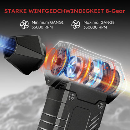 Anruzon A2Pro Elektrisches Staubgebläse, 12000 mAh, 8-Gang