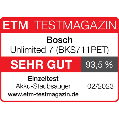 Bosch Unlimited 7 ProAnimal Akku-Staubsauger BKS711PET, beutellos, rot