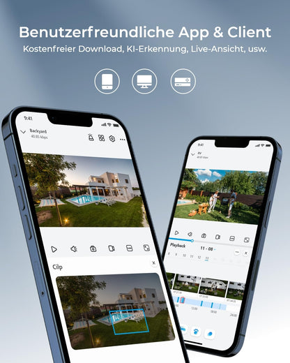 Reolink Lumus-2K 4MP Dualband WLAN Überwachungskamera - Schwarz