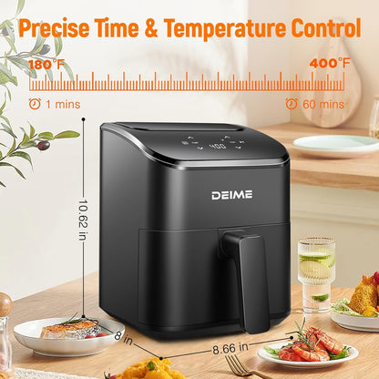 DEIME Heissluftfritteuse RA312D 2,5 l digitaler Airfryer schwarz