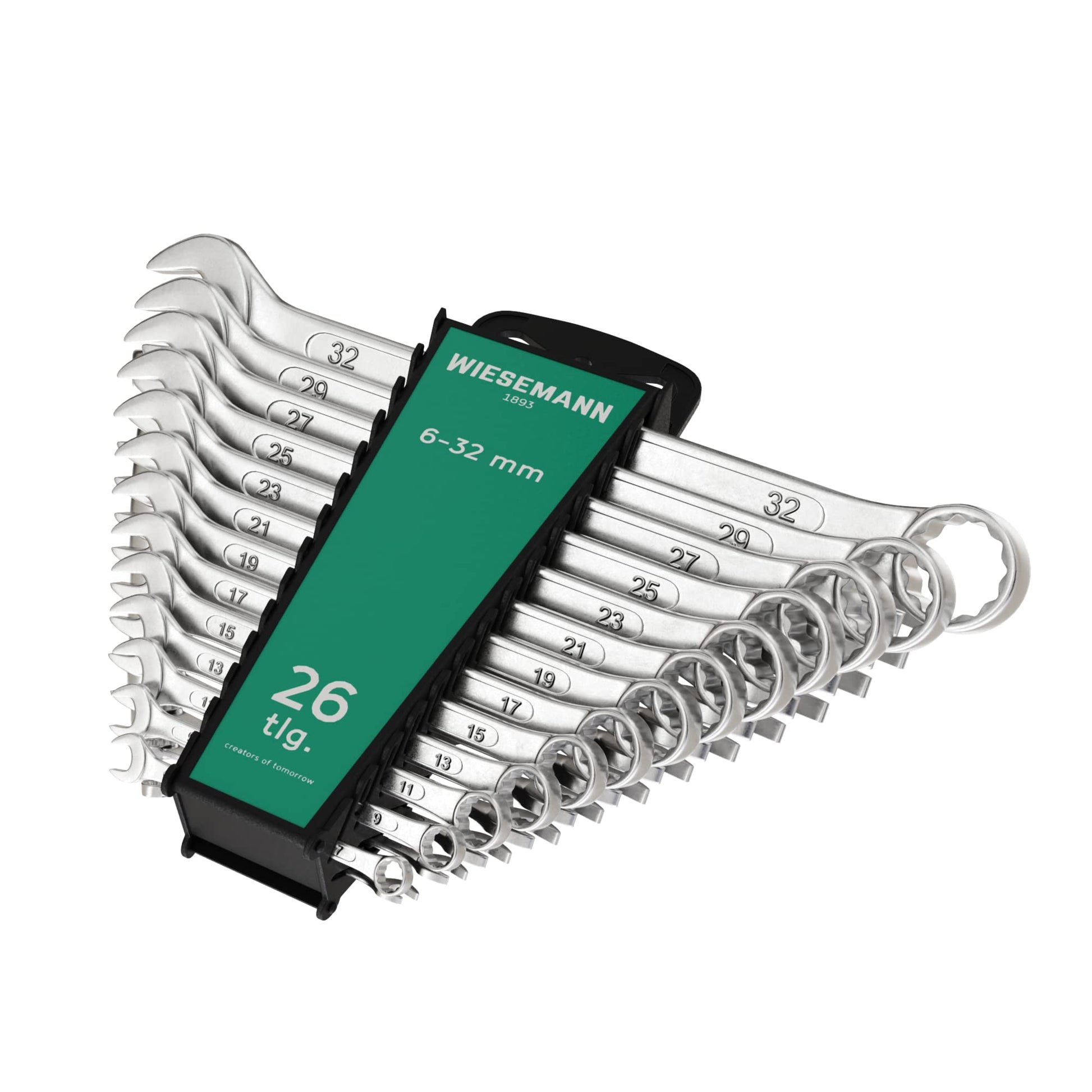 WIESEMANN 1893 Ring-Maulschlüssel Set 26tlg. 6-32mm - 80270: Metallset. Zum Anziehen u. Lösen von Muttern/Schrauben.