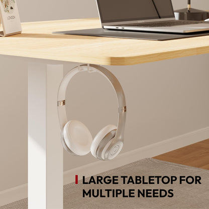 SANODESK Höhenverstellbarer Schreibtisch – 160x60 cm Ahorn