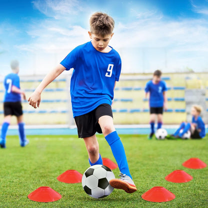 VAVOSPORT Fussballtore für Kinder, 2er Set faltbar mit Ball Grösse 3