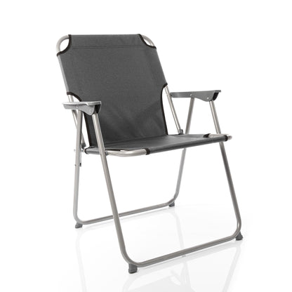 BigDean Klappstuhl 2er-Set, faltbar, Anthrazit, bis 120 kg