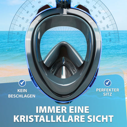 KAIMANA K005 Vollgesichts-Schnorchelmaske für Erwachsene & Kinder