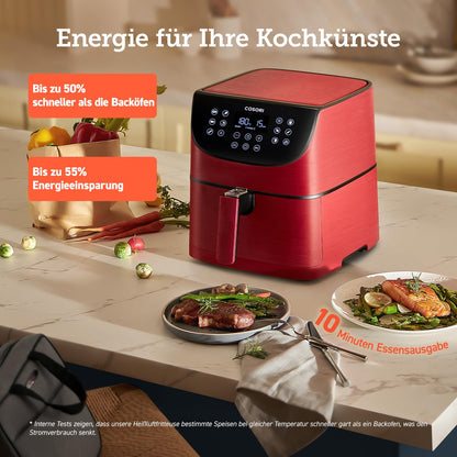COSORI Heissluftfritteuse CP158-AF – Testsieger Airfryer Rot