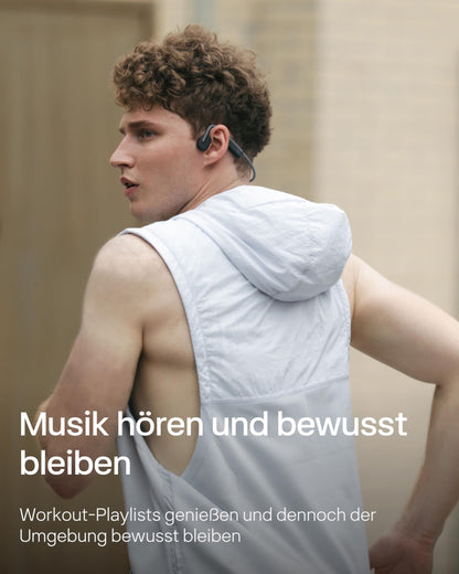 SHOKZ OpenMove Knochenleitungs-Kopfhörer Bluetooth 5.1 Grau