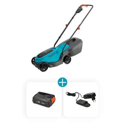 Gardena EasyMax 30/18V Akku-Rasenmäher Set mit Power for All-Akku