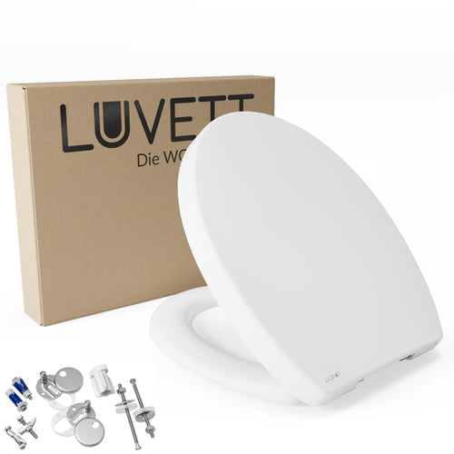 LUVETT WC-Sitz C210 Oval mit Absenkautomatik – abnehmbarer WC-Sitz aus Duroplast