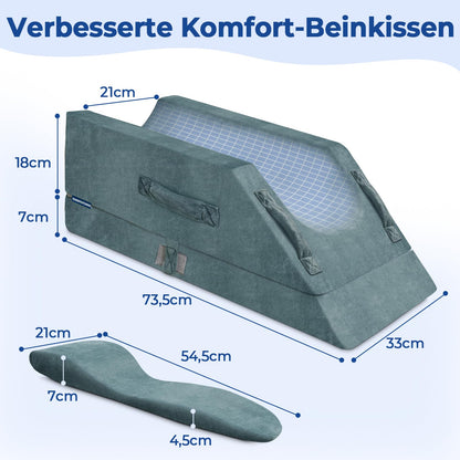 KingPavonini Beinhochlagerungskissen, 4 Höhen, Memory-Schaum