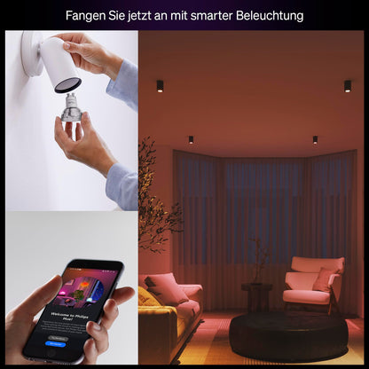 Philips Hue Essential GU10 LED Spot White & Color, 345 lm, 4er-Pack