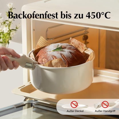 Redchef Topfset Abnehmbare Griffe Keramik – Antihaft 16/18/20cm