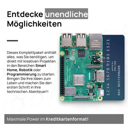 Raspberry Pi 3 B+ Starter-Set mit Gehäuse & 64GB SD Karte