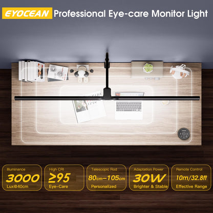 EYOCEAN Doppelkopf Schreibtischlampe Dimmbar – Monitor Tageslicht