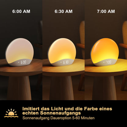 REACHER R7-DE Lichtwecker mit Sonnenaufgangssimulation und 26 Klängen