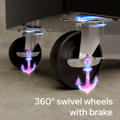 Arebos Werkstattwagen 5 Fächer Schwarz – Zentral abschliessbar