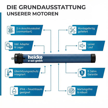 heicko Rollladenmotor B24-6020-M 20 Nm für SW60 Achtkantwelle
