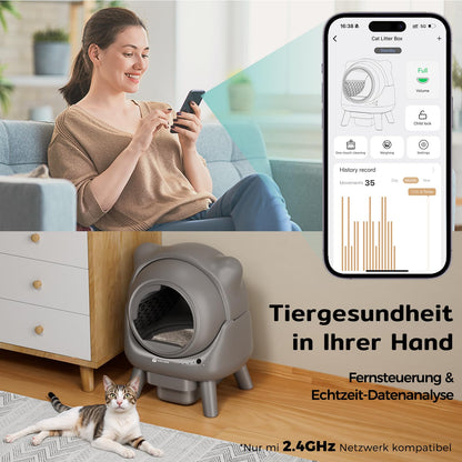 Amicura Cura X1 Selbstreinigendes Katzenklo App-Steuerung