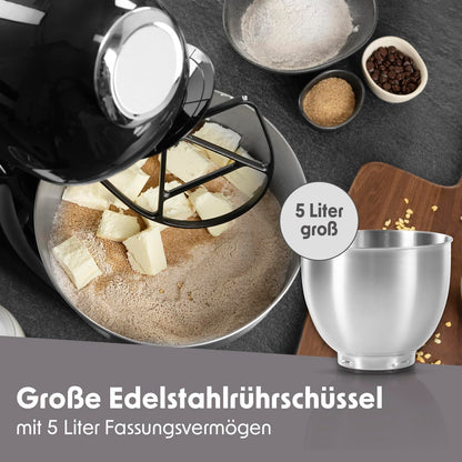 GOURMETmaxx Küchenmaschine & Rührgerät – elektrisch, Schwarz