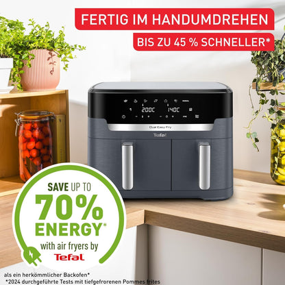 Tefal Dual Easy Fry XXL Heissluftfritteuse - 11L Grau EY942BE0