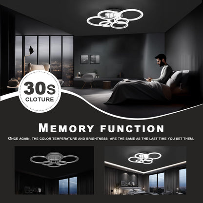 RUYI moderne Deckenleuchte LED - dimmbar Φ80cm 72W Farbwechsel