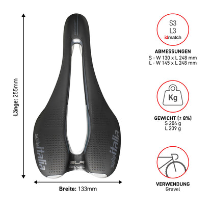 Selle Italia SLR Boost Gravel Superflow TI Sattel - schwarz S3