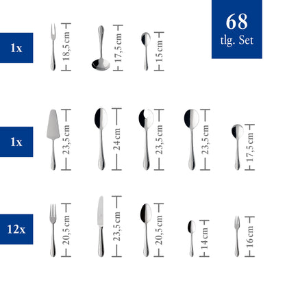 Villeroy & Boch Mademoiselle Tafelbesteck Set 68-teilig für 12 Personen