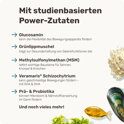 mammaly Active Hips Grünlippmuschel Gelenk-Snacks für Hunde, 110 Stück