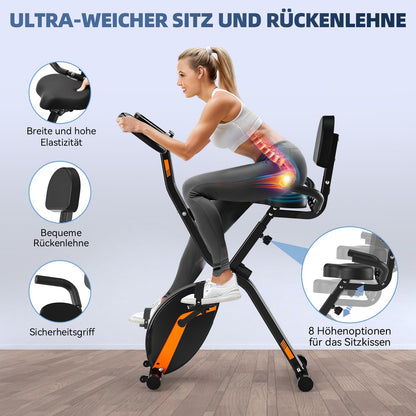 Vanncet Heimtrainer Fahrrad Ergometer - Klappbar Magnetwiderstand